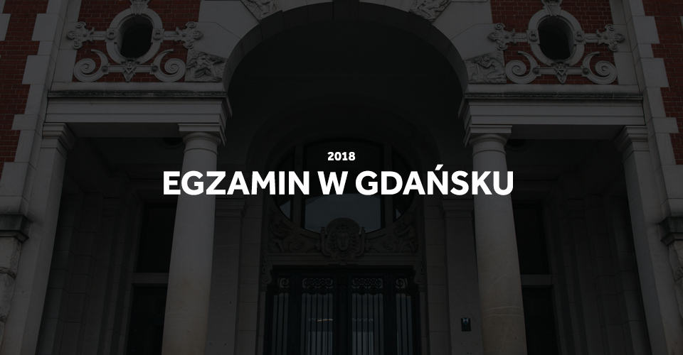 Egzamin architektura Gdańsk 2018